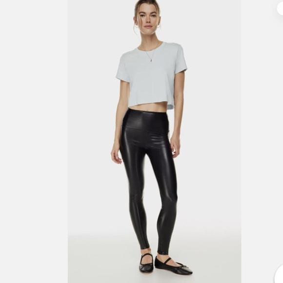 Aritzia Wilfred Free Daria Pant High-waisted Vegan Leather Leggings Size M - Picture 2 of 5